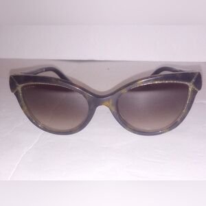 Bvlgari Sunglasses Brown Gold Diamante Cat Eye 8156-B 5353/13